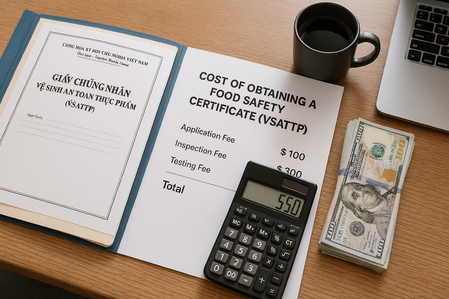 Chi phí xin giấy phép VSATTP