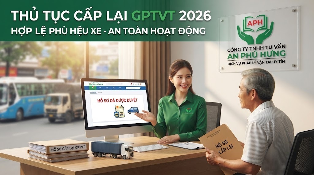Thủ tục cấp lại giấy phép kinh doanh vận tải để hợp lệ phù hiệu xe